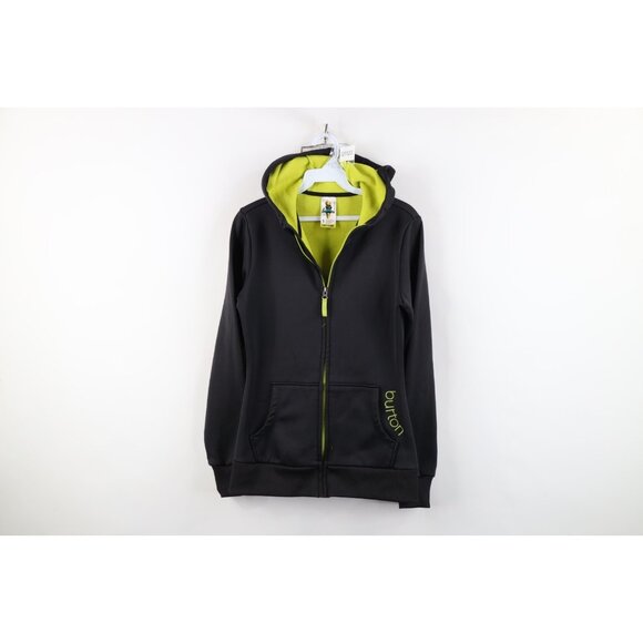 Vintage Y2K Burton Snowboards DryRide Mens Small Distressed Fleece Lined Hoodie - Picture 1 of 16